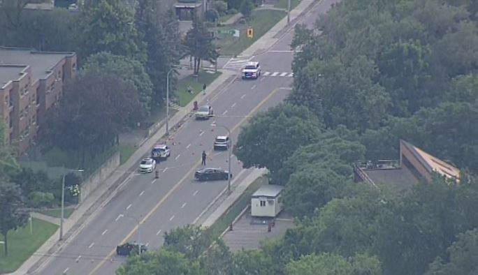 The collision happened at around 4:30 p.m. on Monday.
