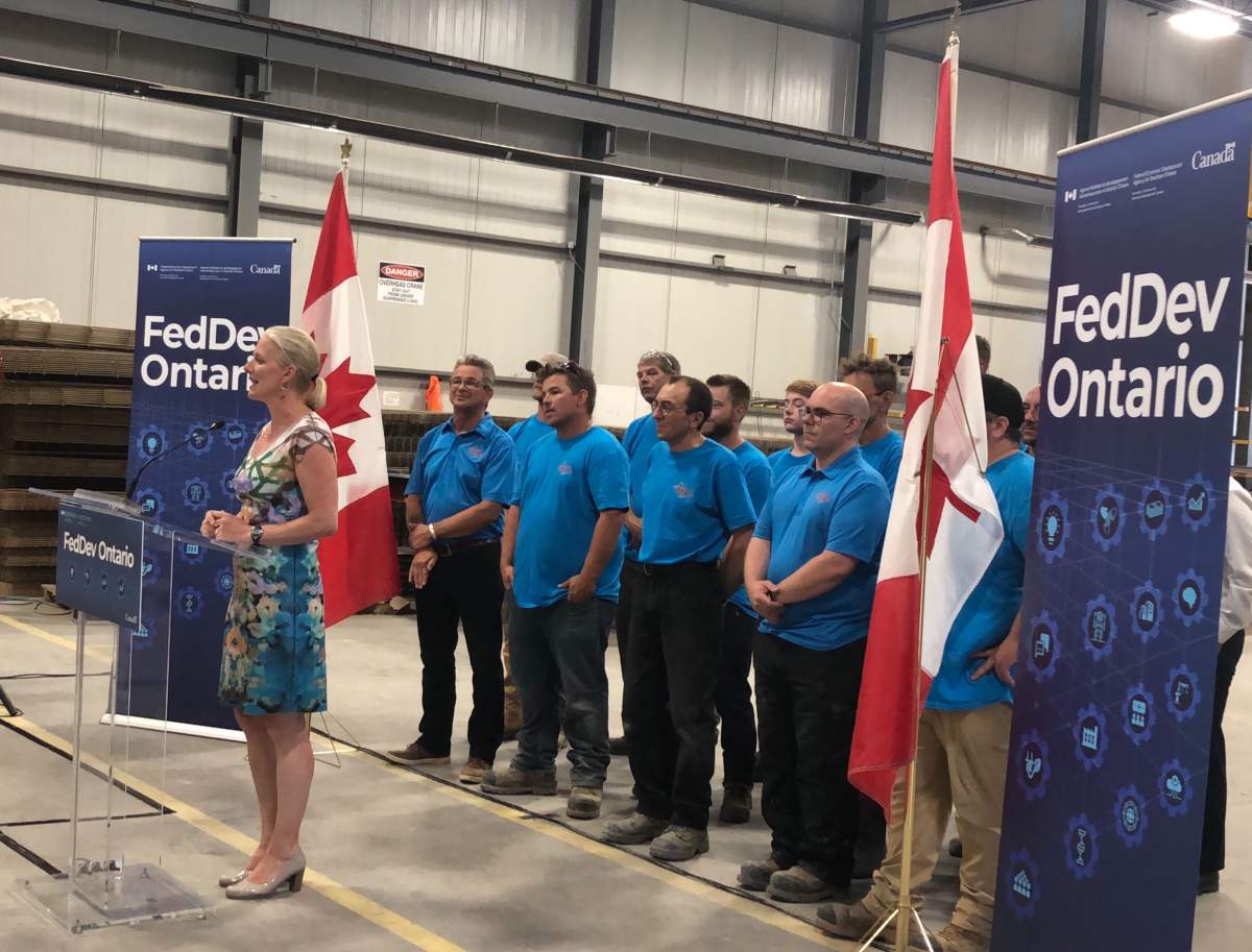 Environment Minister Catherine McKenna speaks at the Newton Group in Guelph on Thursday afternoon.