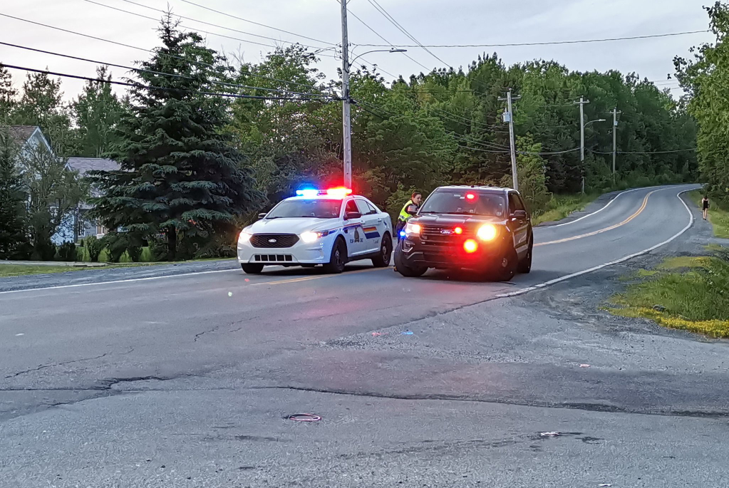 Police on scene, Lower Sackville. 