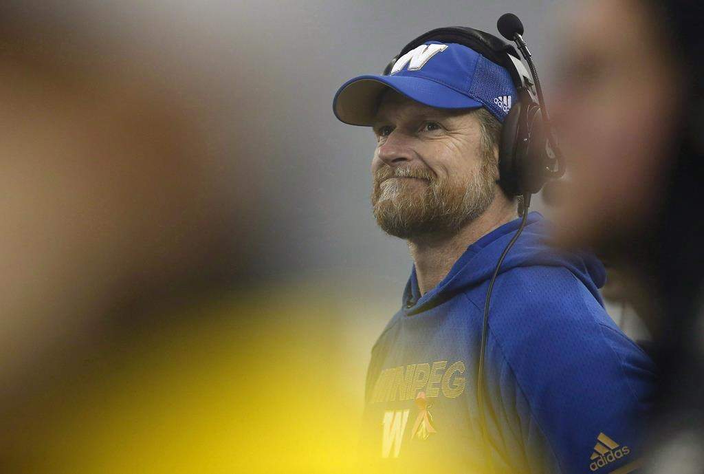 Winnipeg Blue Bombers head coach Mike O'Shea and Hamilton Tiger-Cats head coach Orlondo Steinauer met for the first time as CFL head coaches Friday.