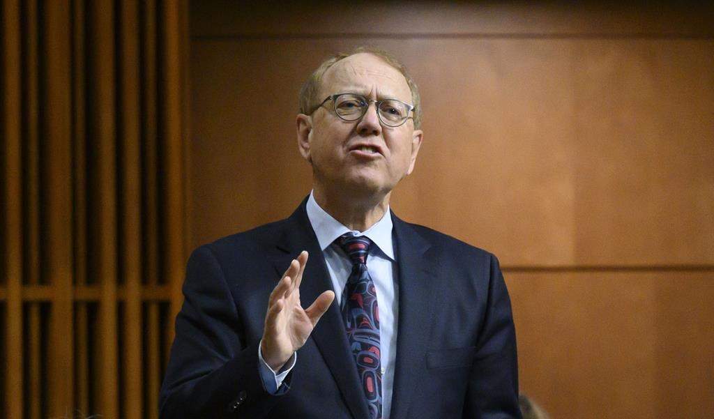 NDP MP Murray Rankin stands during question period in the House of Commons on Parliament Hill in Ottawa on Friday, Feb. 22, 2019.