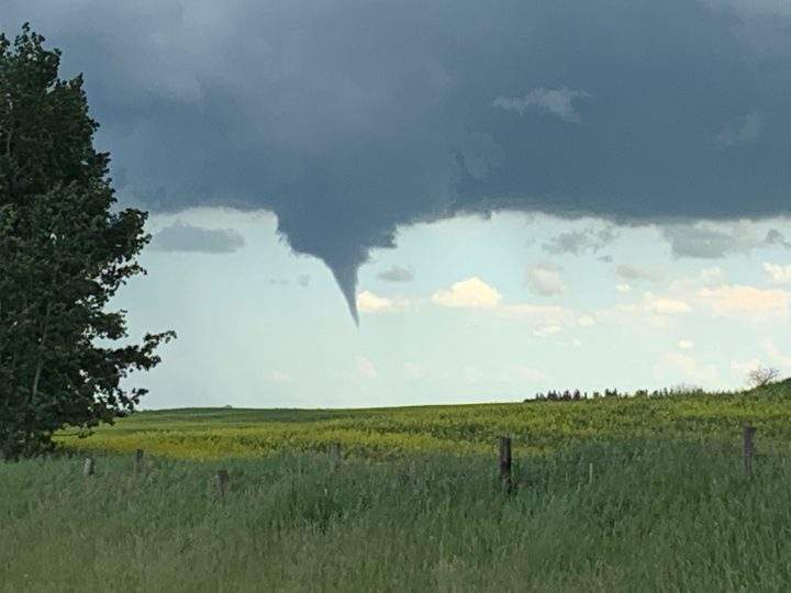 A funnel cloud was spotted in Crossfield on Sunday, July 14, 2019.