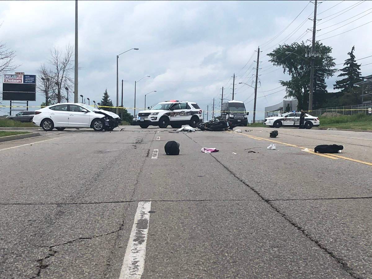 A motorcyclist was severely injured in a crash on Woodlawn Roadin file photo.