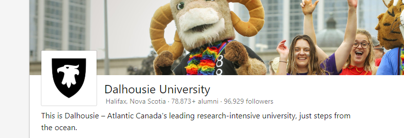 The crest icon used on Dalhousie University’s LinkedIn page.