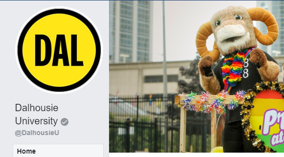 The new Dalhousie University social media icon on their website