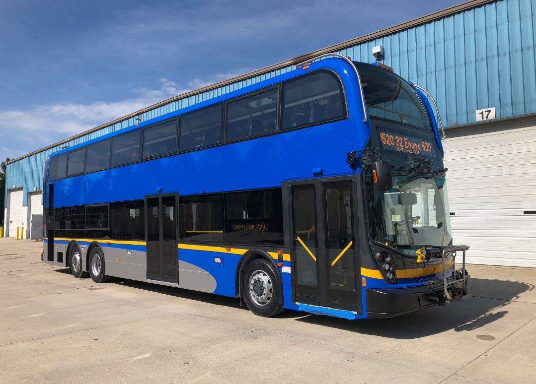A view of the new double-decker bus coming to TransLink's fleet in Metro Vancouver.