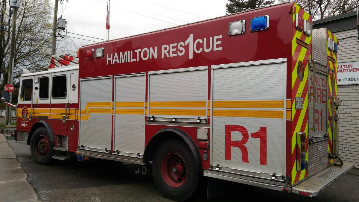 Hamilton fire fought a blaze on the east mountain on 44 Street East on Sunday afternoon.