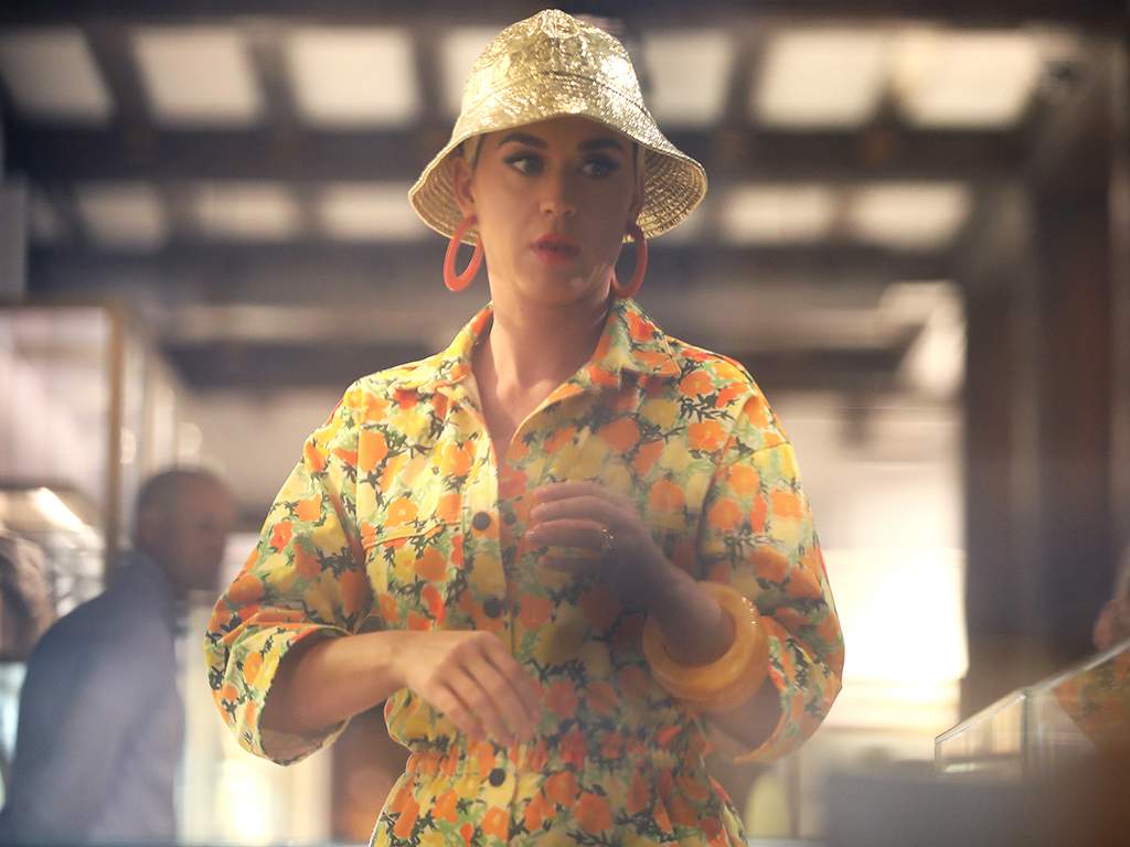 Katy Perry seen shopping at Liberty London on May 1, 2019 in London, England.