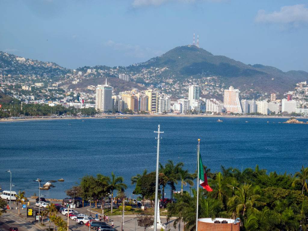 Skyline on March 4, 2019 in Acapulco, Mexico. 
