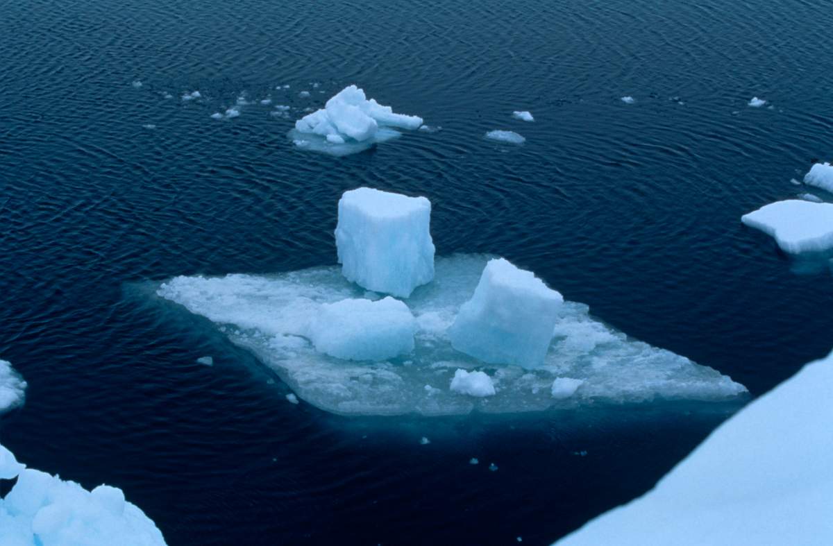 Drifting ice floes on Cape Ann Northwest Territories. 