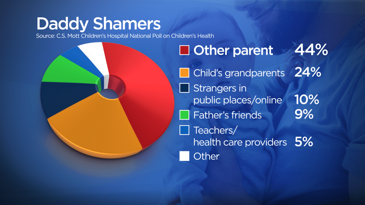 Per cent of fathers who say they have been criticized by the following groups