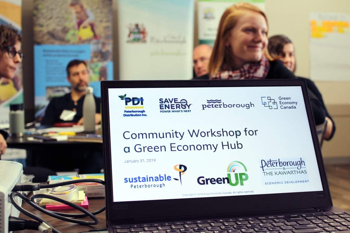 The federal government is providing more than $250,000 for a green economy hub in Peterborough and New Brunswick.