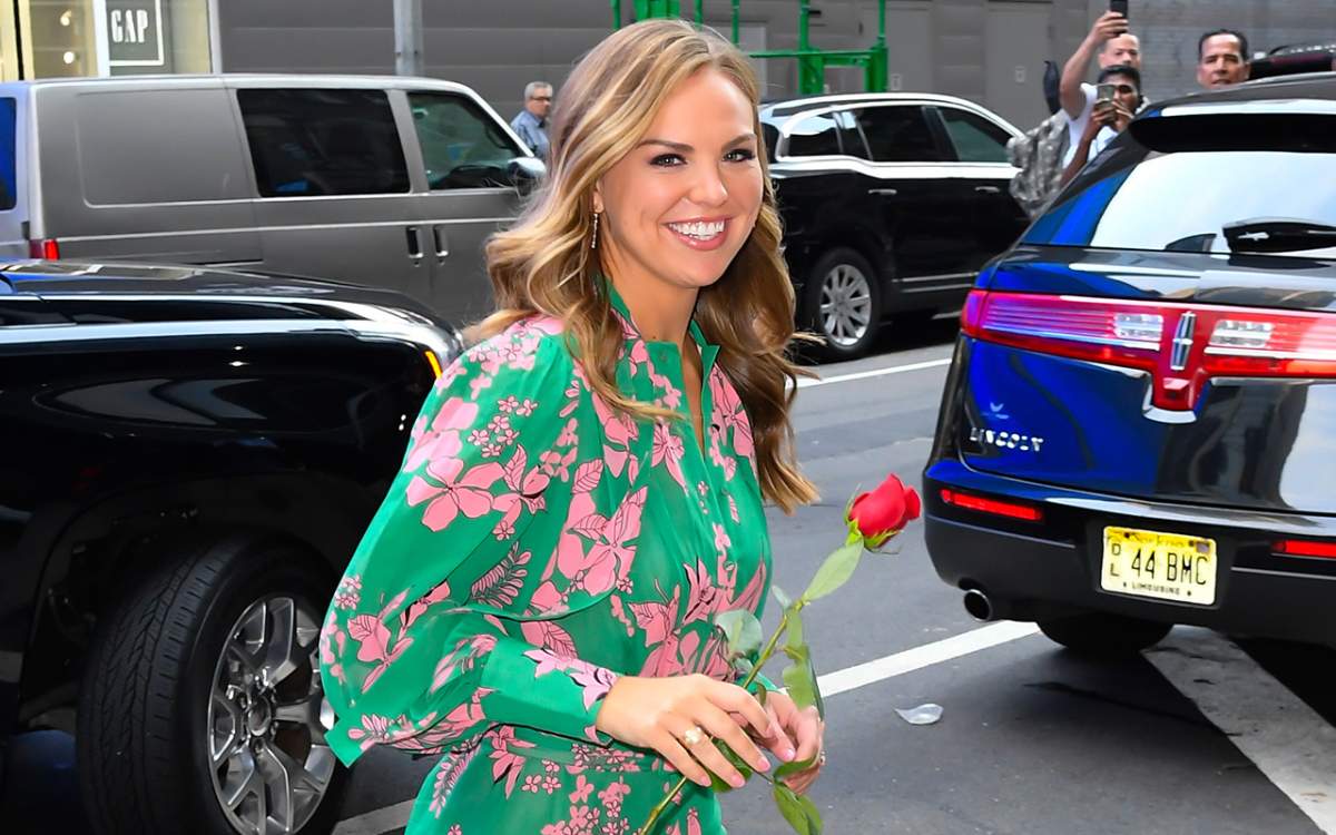 Hannah Brown is seen outside 'Good Morning America' on July 31, 2019 in New York City  .