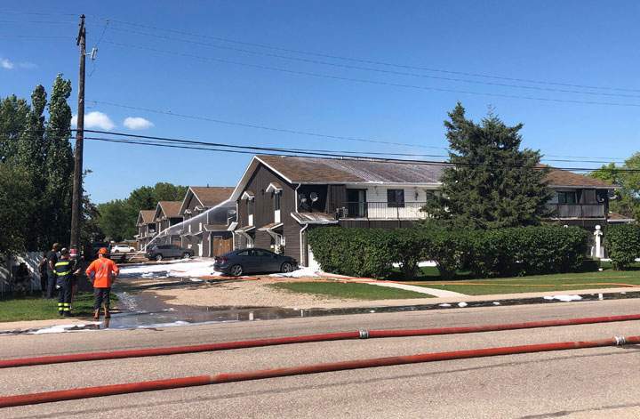 Firefighters were stretched to their limits during a blaze on Main Street, according to the Martensville Fire Department.