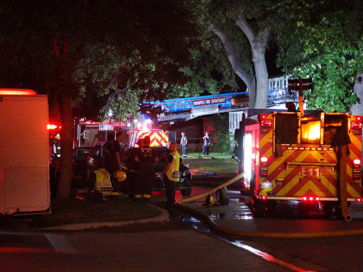 WFPS crews on scene of a house fire on Victor Street Monday morning.