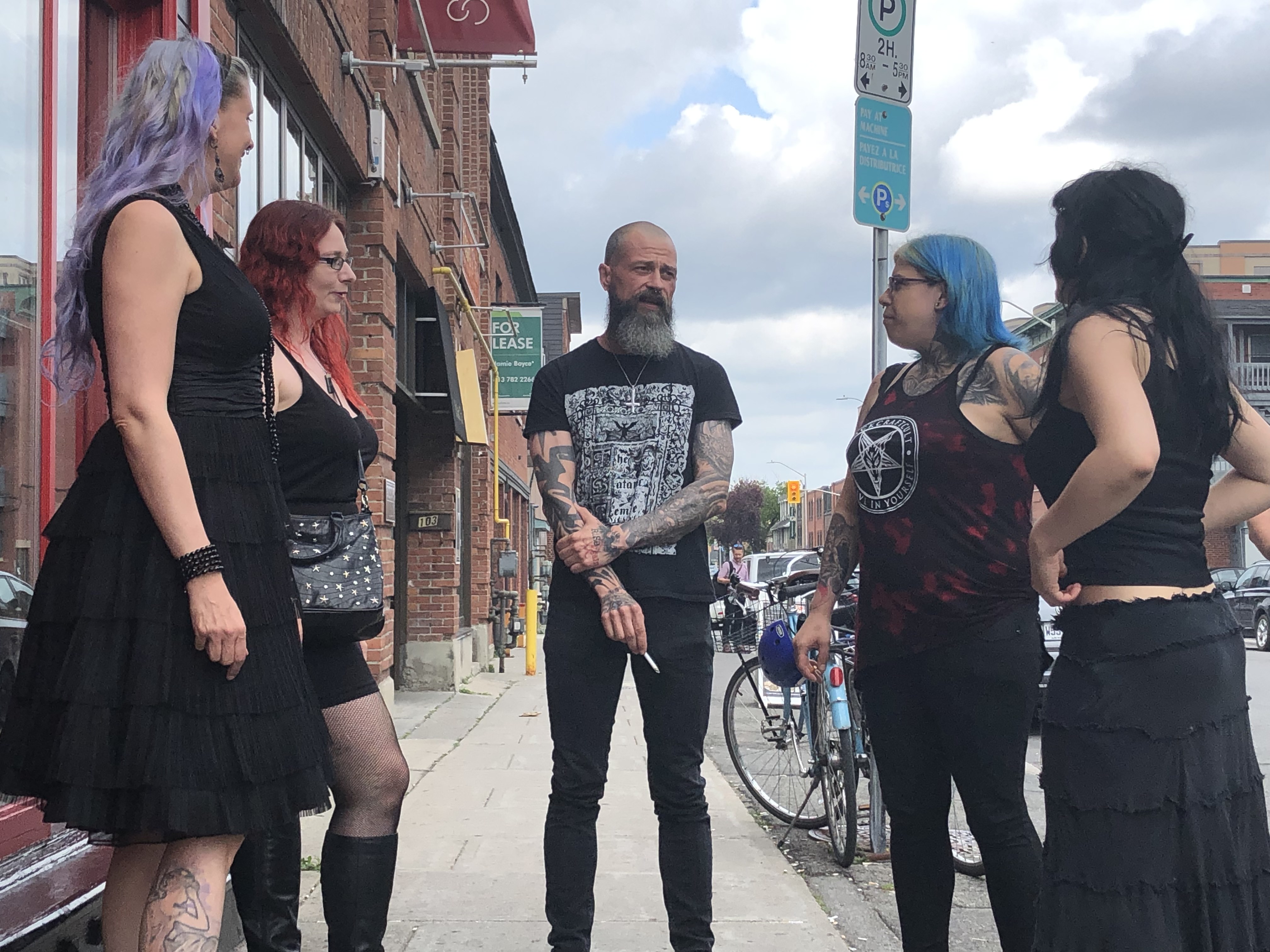 Nicholas Marc, national coordinator for The Satanic Temple in Canada, meets with other members in Ottawa.