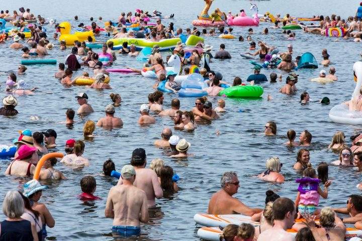 Over 1,600 people were in Little Manitou Lake at once Saturday, July 12.