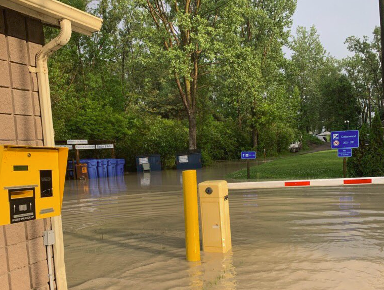 All of Long Point's campground areas are now closed due to flooding.