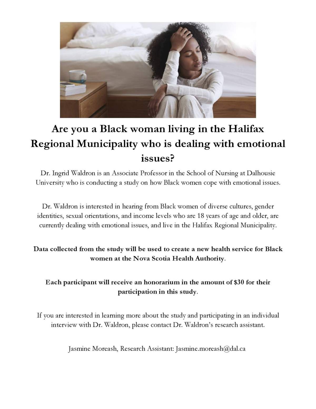 Ingrid Waldron of Dalhousie University is looking for 25 women who identify as black to be part of her research into what she calls “culturally competent” mental health care.