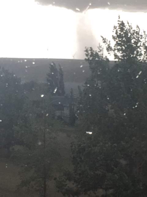 Rhonda Schacterle was camping in southern Alberta when a tornado warning was issued.