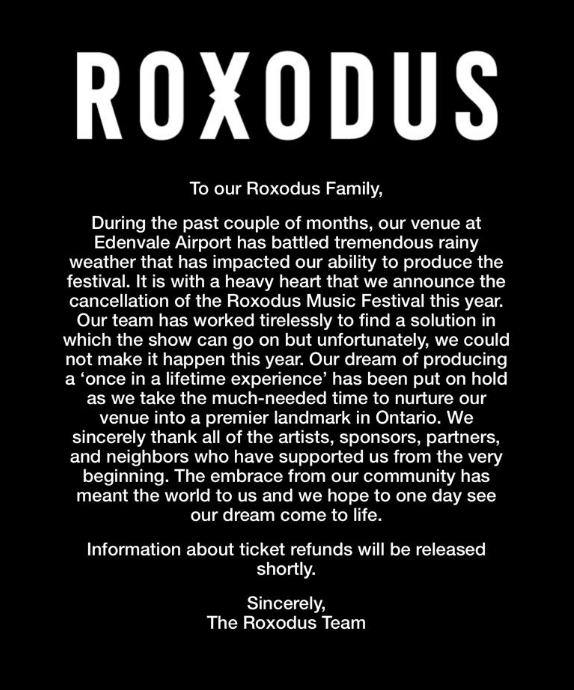 Image taken from the Roxodus website on July 3, 2019.