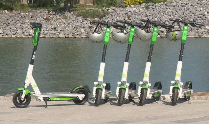 Lime scooters have arrived in Calgary.