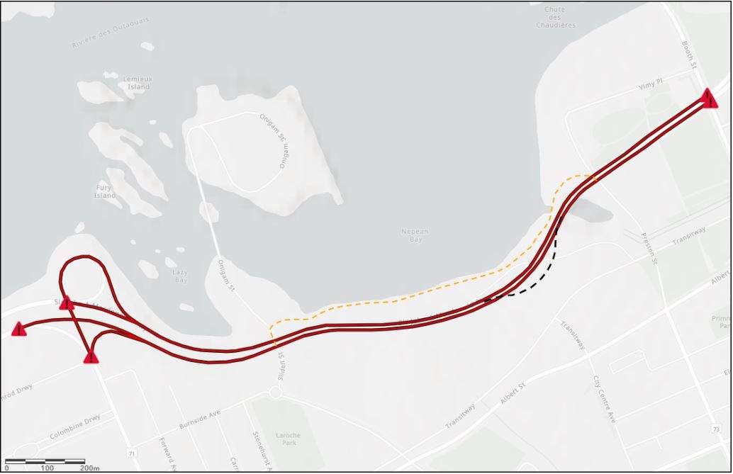 The Sir John A. Macdonald Parkway will be closed to vehicle traffic in both directions between Parkdale Avenue and Booth Street as of 6 p.m. on Friday, July 26. It will reopen at 6 a.m. on Monday, July 29.