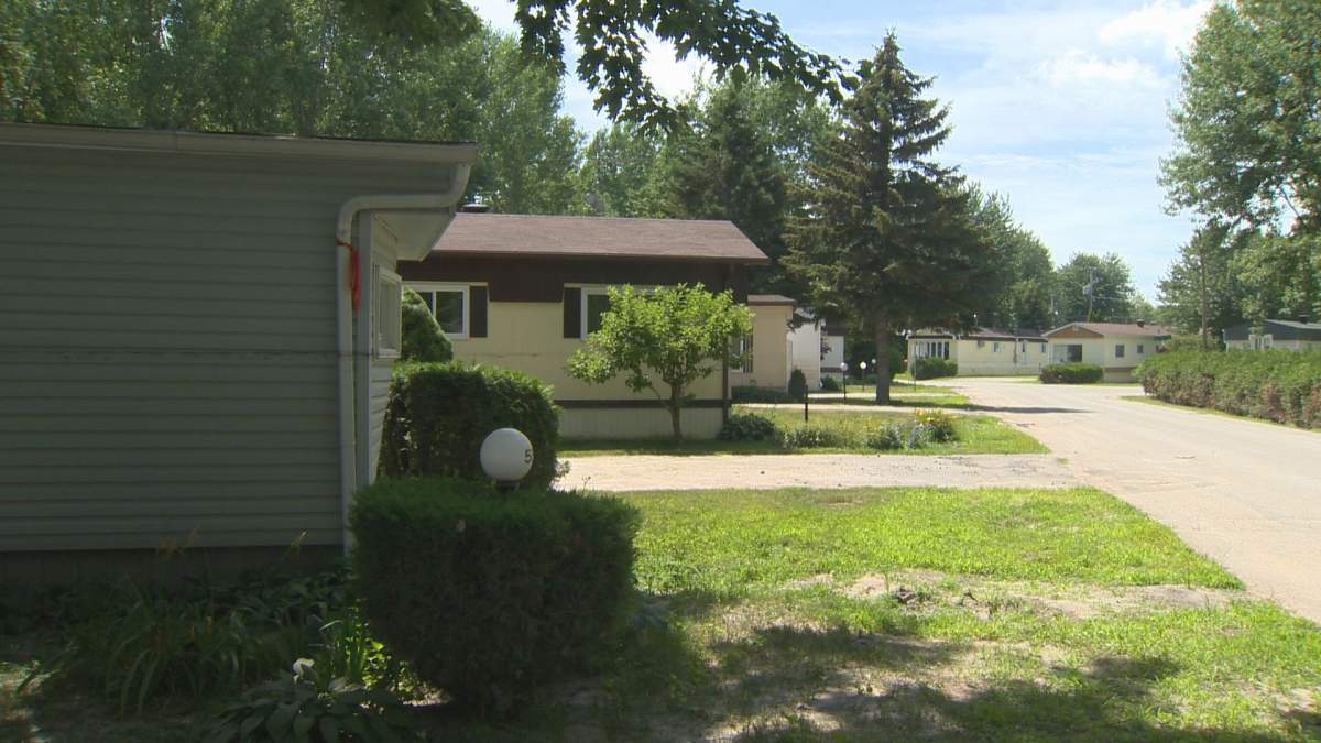 The mobile park in Ste-Marthe-sur-le-Lac is still reeling from flood damage.