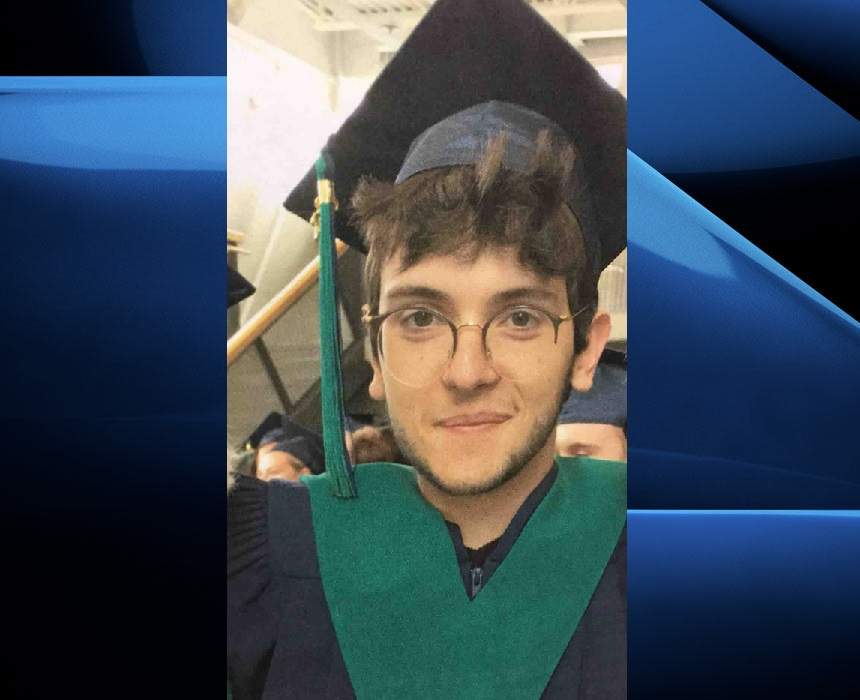 Tristan Roby, 18, at his graduation from Sir Wilfred Laurier Secondary School.