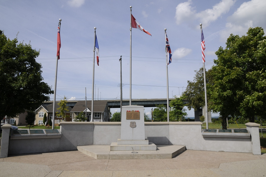 The Dieppe Veterans’ Memorial on Beach Boulevard in Hamilton.