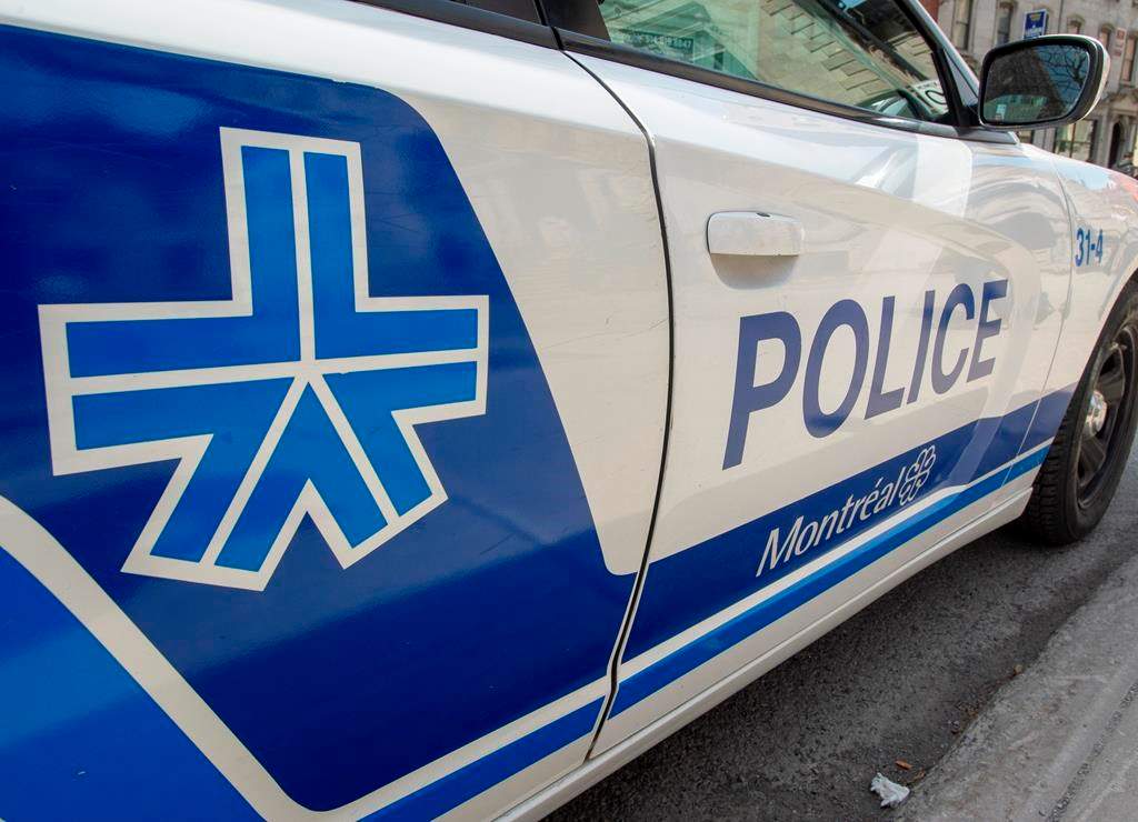 A Montreal police car is seen Friday, April 5, 2019 in Montreal.