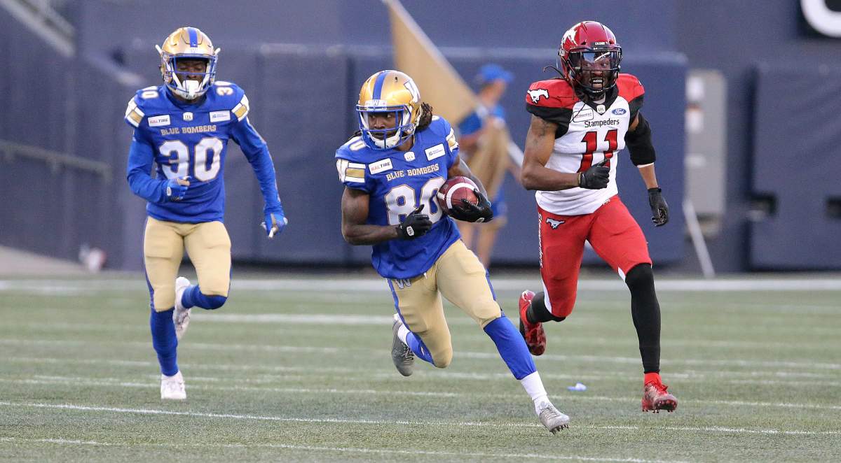 Bombers kick returner Janarion Grant.