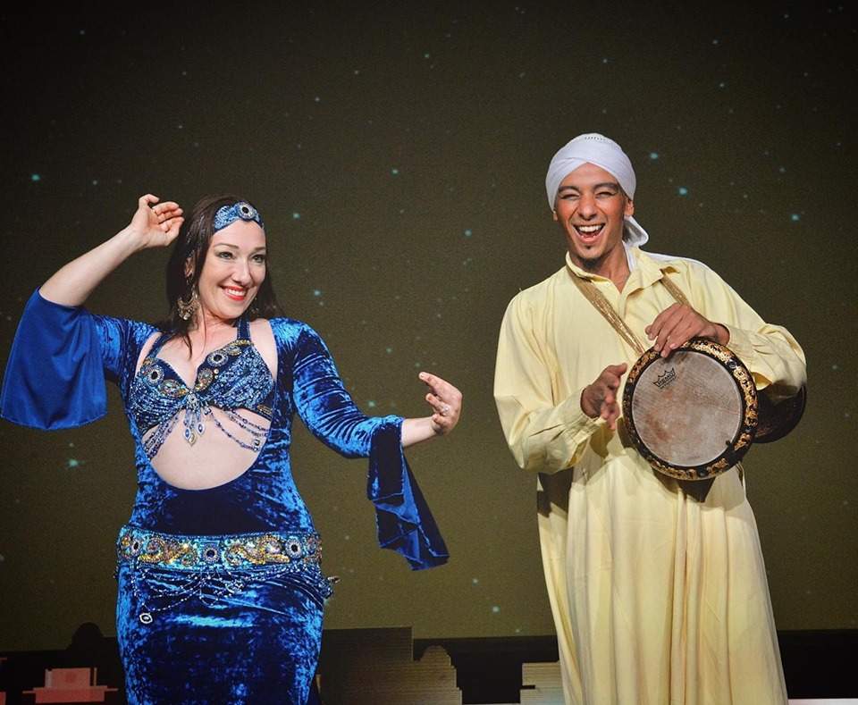 Live entertainment inside the Egyptian pavilion at Folklorama’s 50th anniversary.