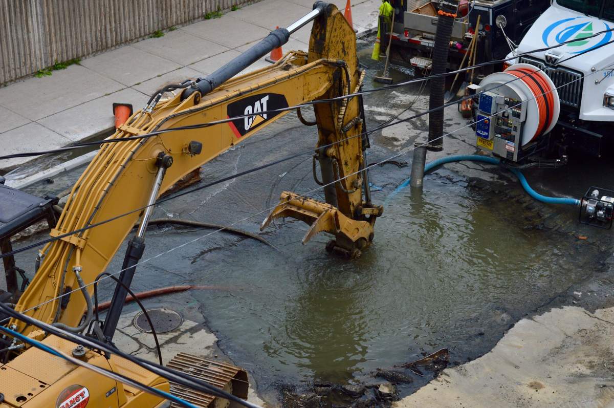 Halifax Water says crews are working on repairing a water main break on Gottingen Street on Aug. 22, 2019. 
