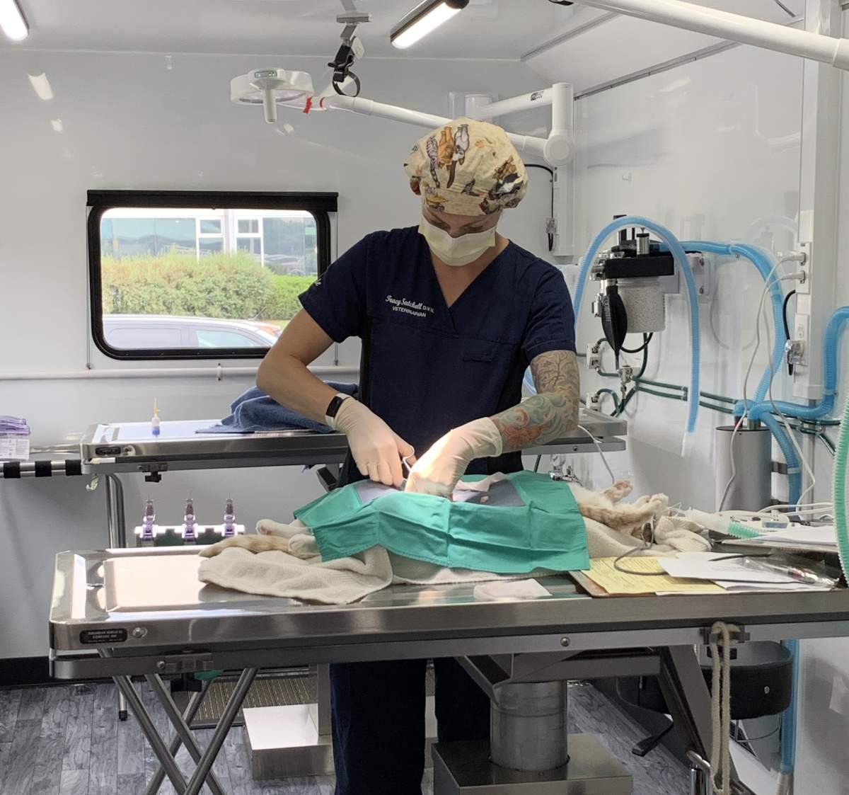 The mobile animal clinic received more than 300 inquiries for services during its visit to Peterborough last week.