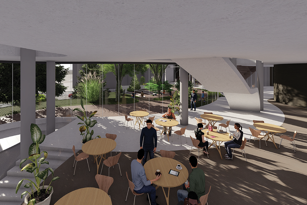 The Summer Bar Cafe, which is part of the Winspear Centre expansion.