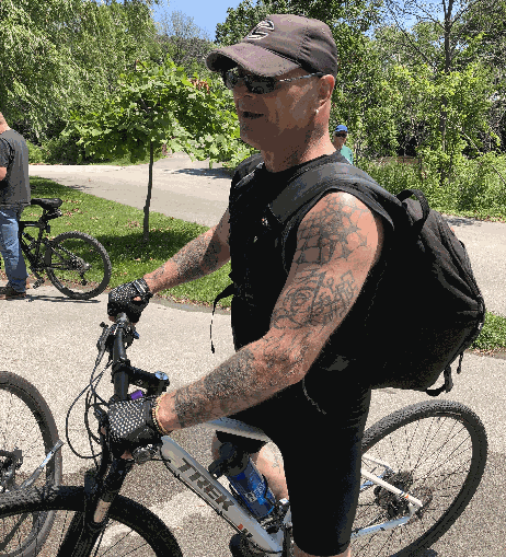 Hamilton police are looking for a suspect on a bike who allegedly assaulted a couple on the Waterfront in July 2019.