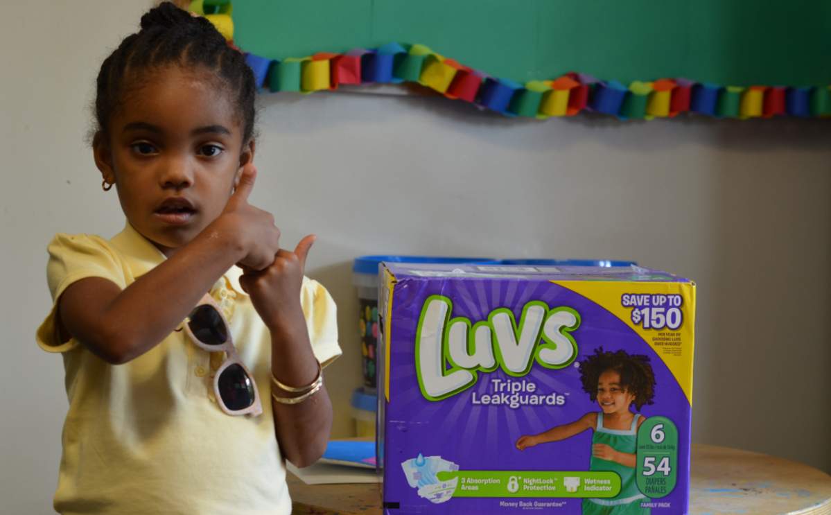 Ava Lewis donates her lemonade stand profits to women in need. She dropped off boxes of diapers and baby wipes to the Durham Rescue Mission in North Carolina.