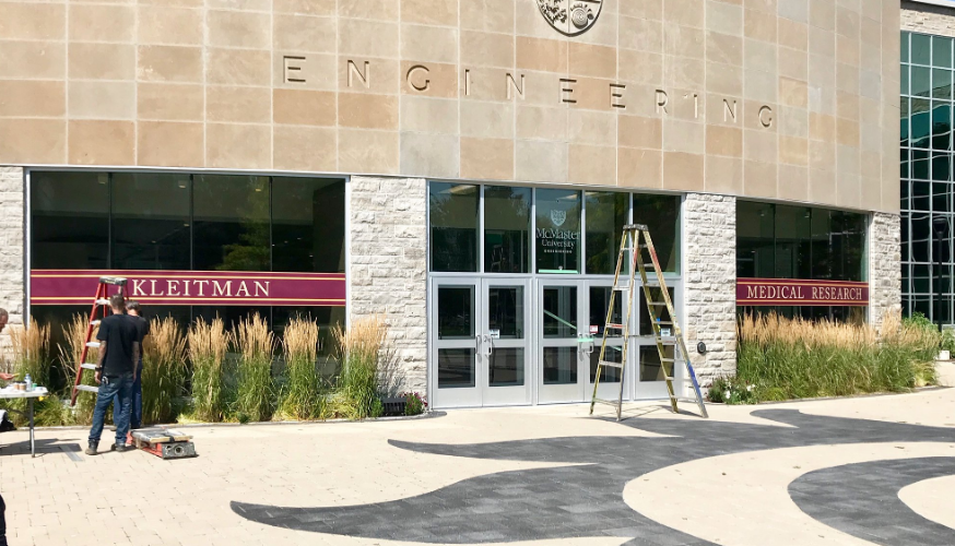The Netflix movie Awake is being filmed in Hamilton and is using the Engineering building on campus, which has been renamed Kleitman Medical Research for the movie.