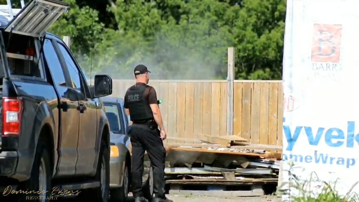 Kingston police spent hours trying to coax a man out of a home on Rideau Street.