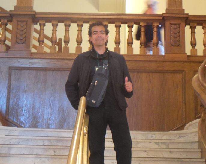 Arturo Martinez is seen in a photo during his trip.
