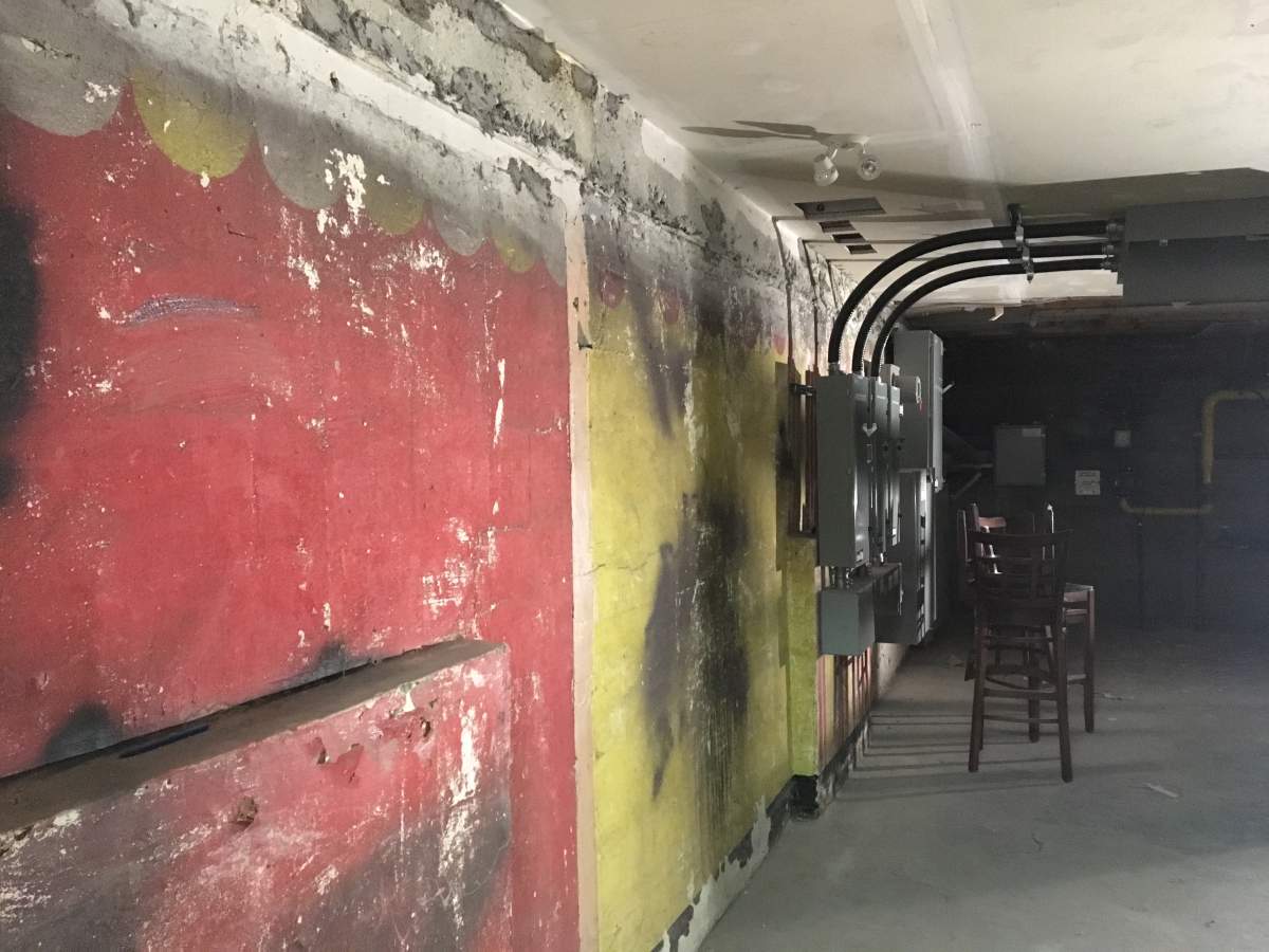 Faded walls of the former Club Carousel.