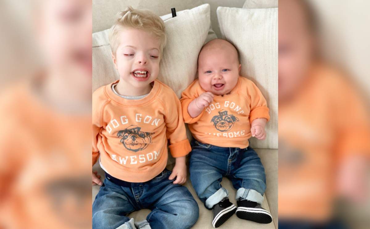 Jacob, 3, and Caden, 5 months. Courtesy of Nicole Boucher.