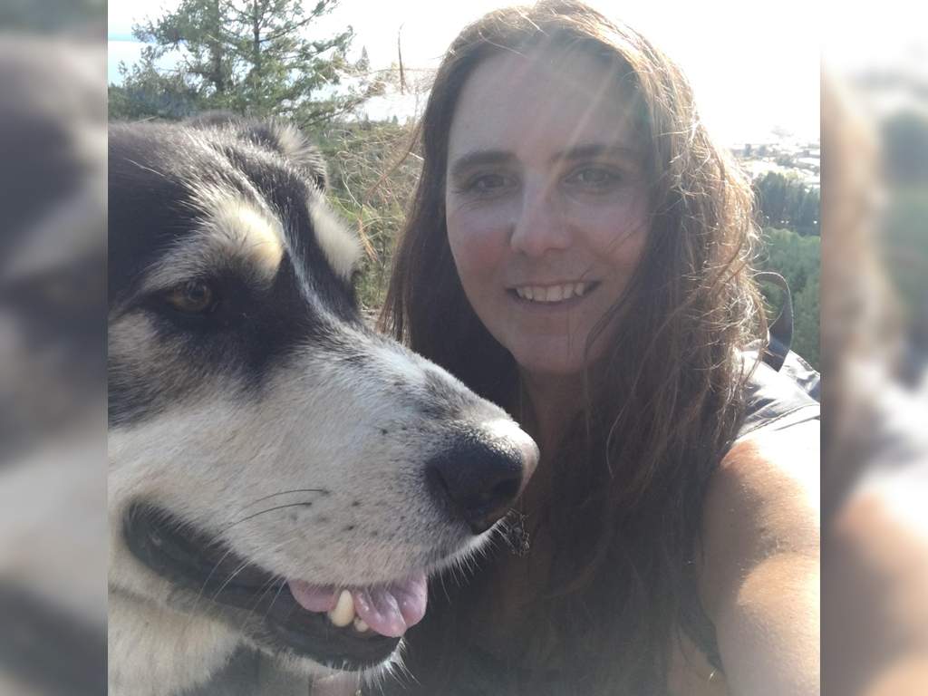 Vancouver Island resident Dee Gallant and her dog Murphy.