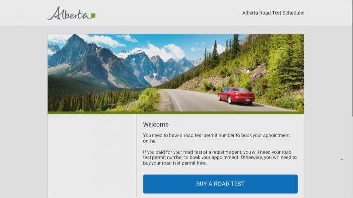 Alberta’s road test scheduler was fixed following technical difficulties.