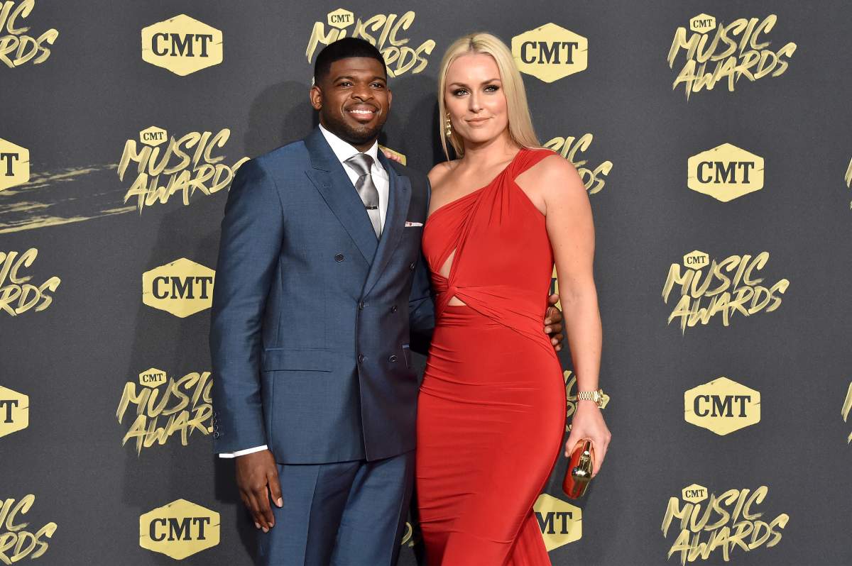 P.K. Subban and Lindsey Vonn attend the 2018 CMT Music Awards at Bridgestone Arena on June 6, 2018 in Nashville, Tenn. (Photo by Mike Coppola/Getty Images for CMT)