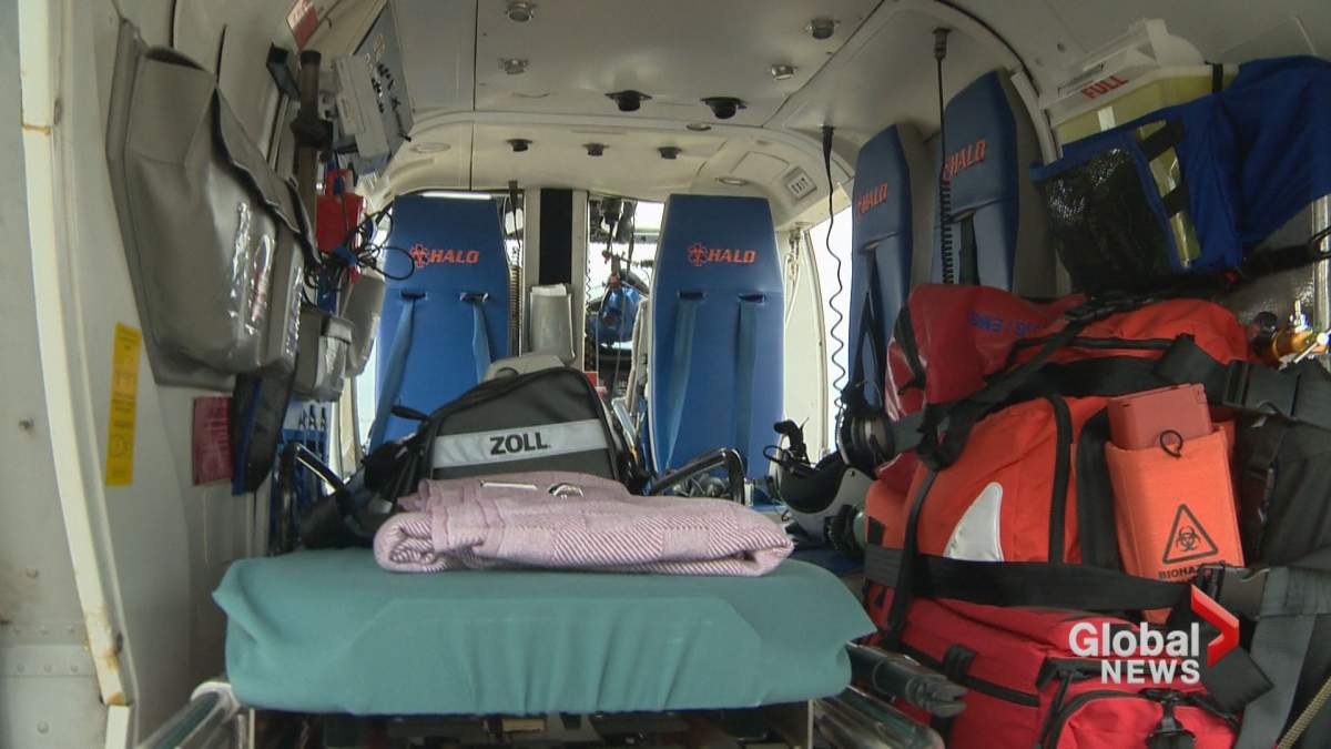 Inside the HALO Air Ambulance. 