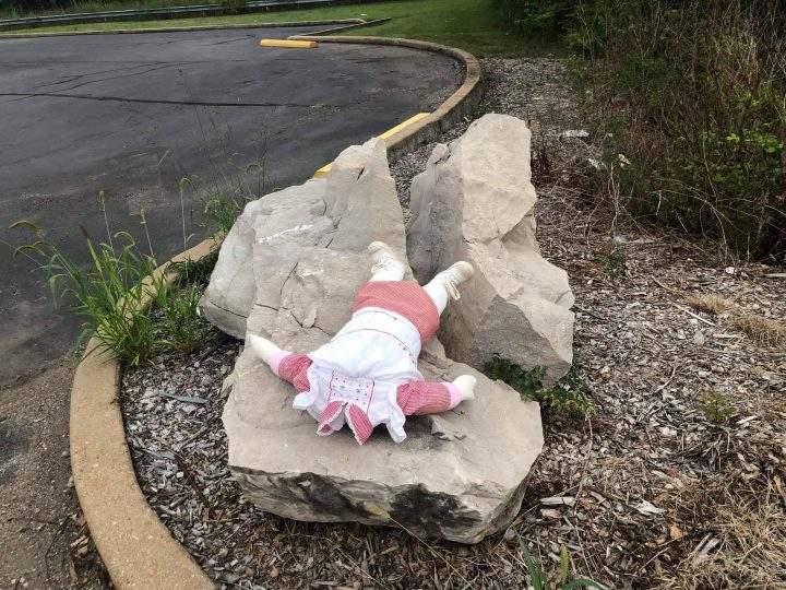 A headless doll is shown in Festus, Mo., in this photo uploaded Aug. 12, 2019.