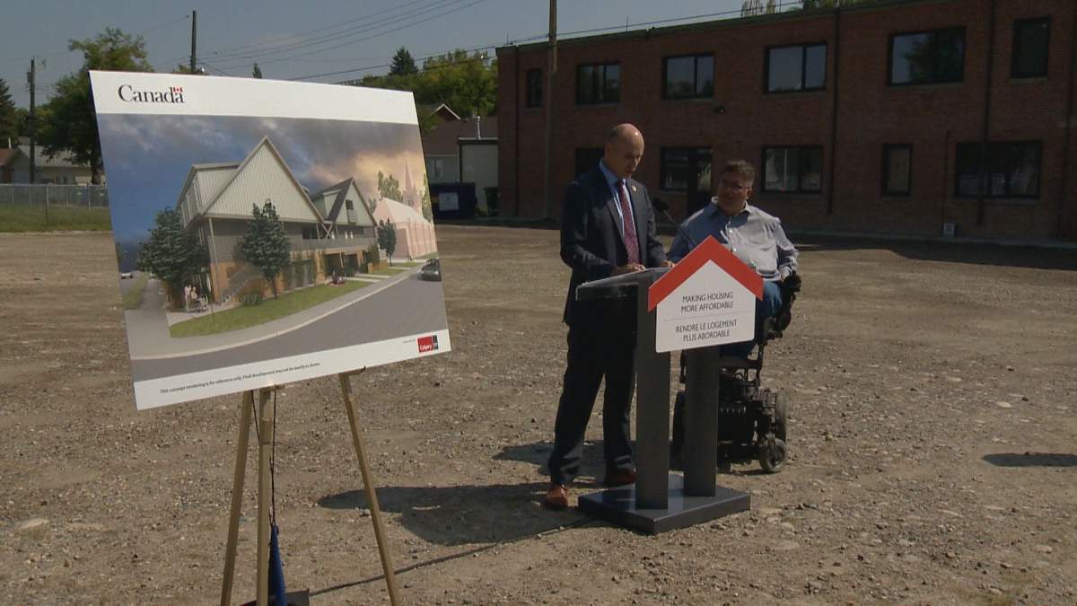 The federal government announces millions in funding for affordable housing in Calgary on Wednesday. 