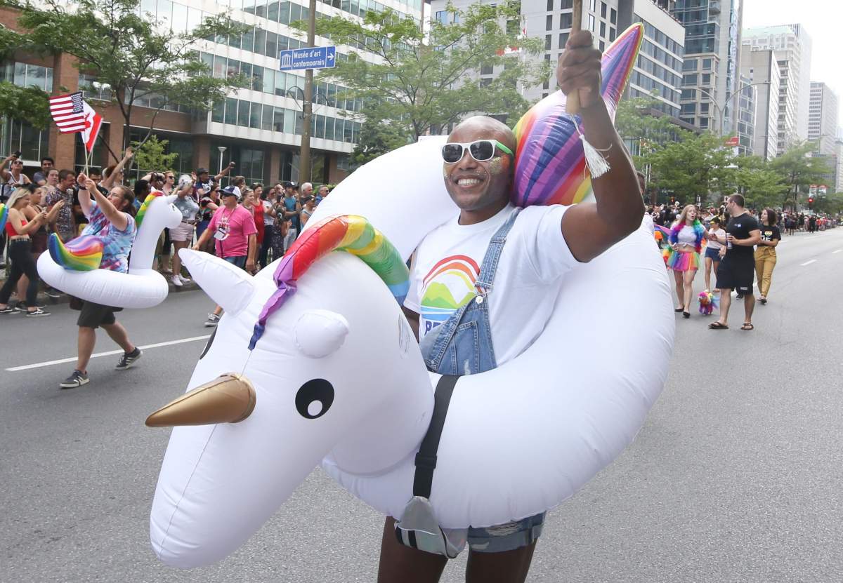 The parade capped off an 11-day festival that included drag shows, concerts, panels, and tours of Montreal’s Gay Village neighbourhood.